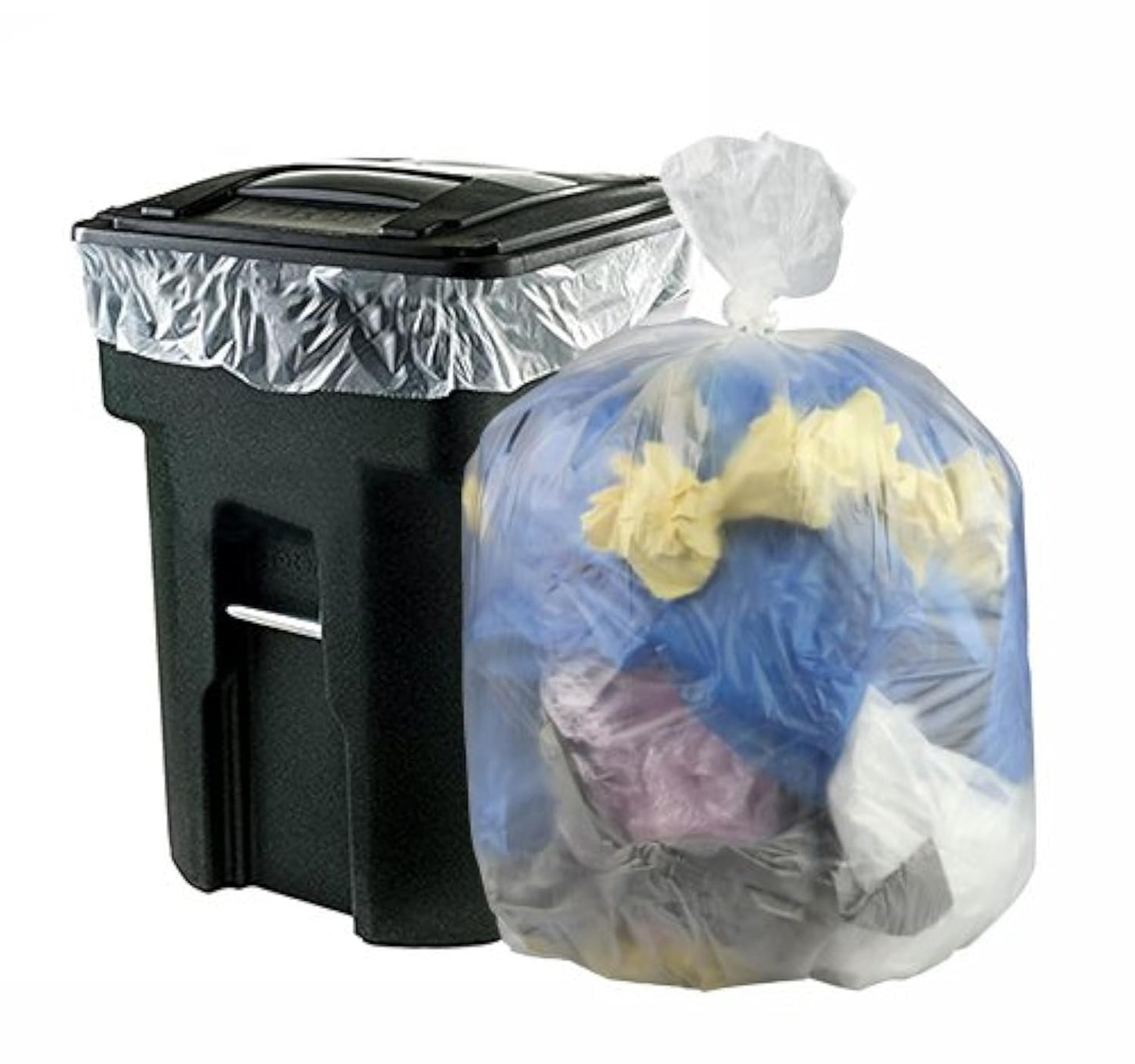 Pekky 30 Gallon Clear Large Trash Bags (Lawn and Leaf), 70 Counts