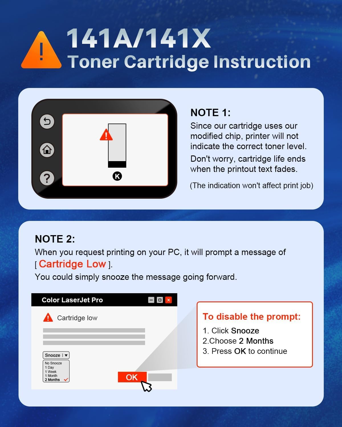 141A Toner Cartridge (with Chip) M110w Toner Compatible Replacement for HP 141A 141X 141 A W1410A Black Work with LaserJet Pro M110w MFP M139w M140w Printer (Black)