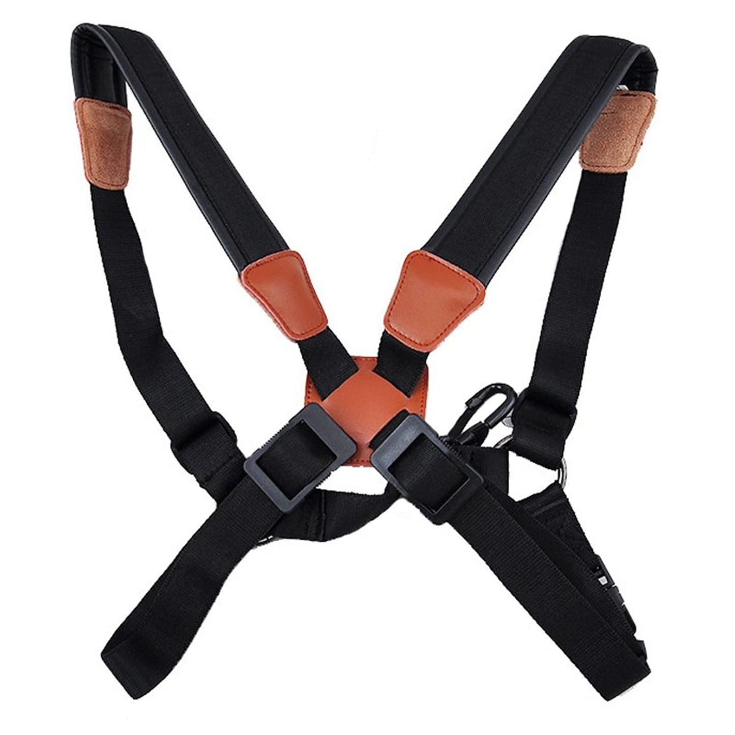Miwayer Saxophone Neck Strap Sax Harness Shoulder Padded Neck Sling Adjustable For Baritone Alto Tenor Soprano Baritone Sax, Black, Small