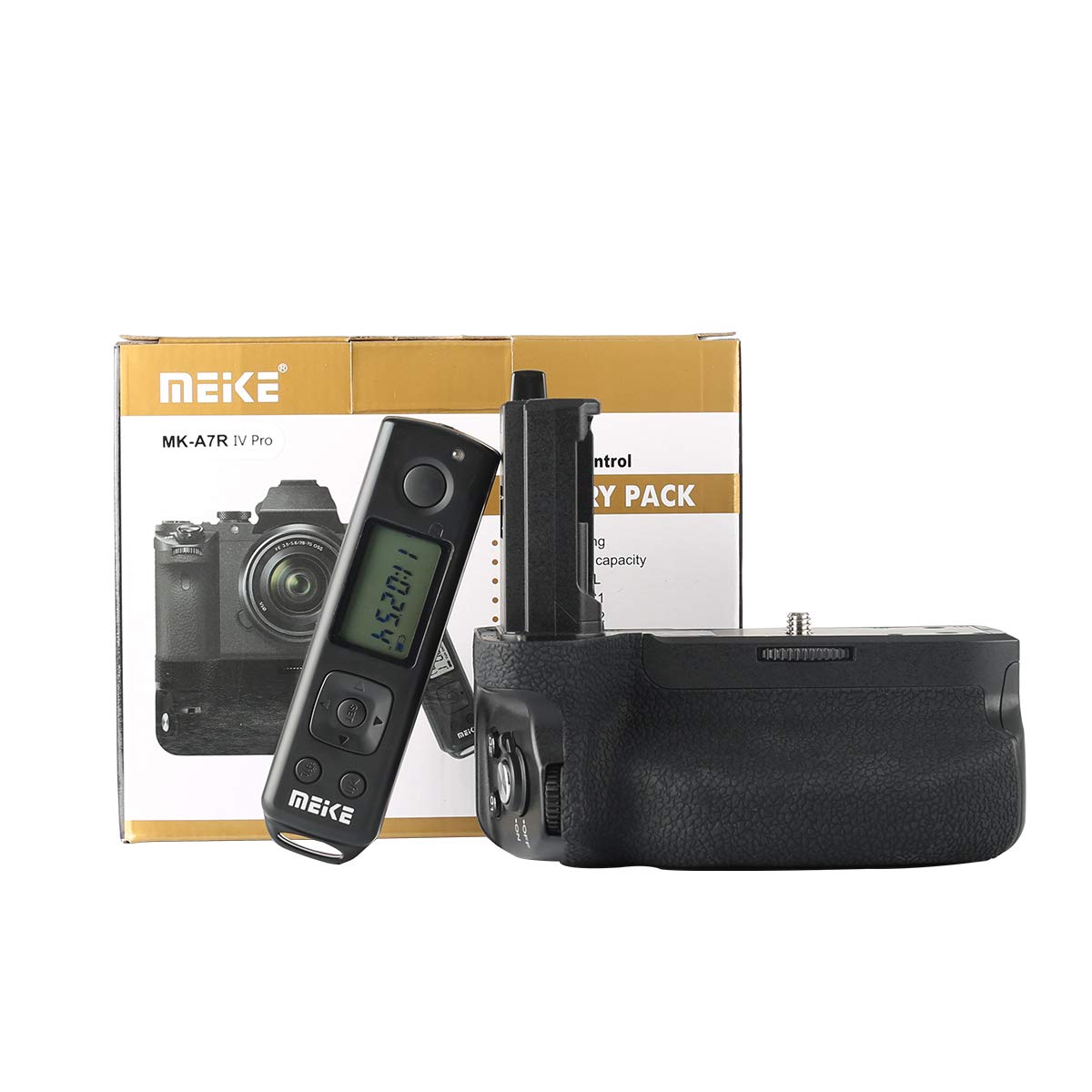 Meike MK-A7R IV PRO Professional Battery Grip with 2.4G 100-Meter to Remote Control Compatible with Sony A7IV A7R IV A9II A7SIII