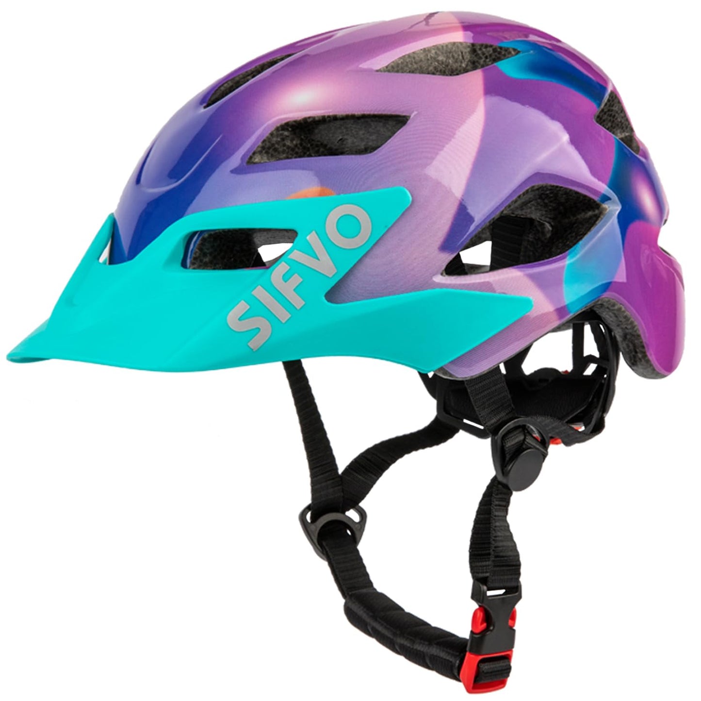 SIFVO Kids Bike Helmet for Boys and Girls 5-14, Multi-Sport Safe and Comfortable With Removable Visor (50-57cm)
