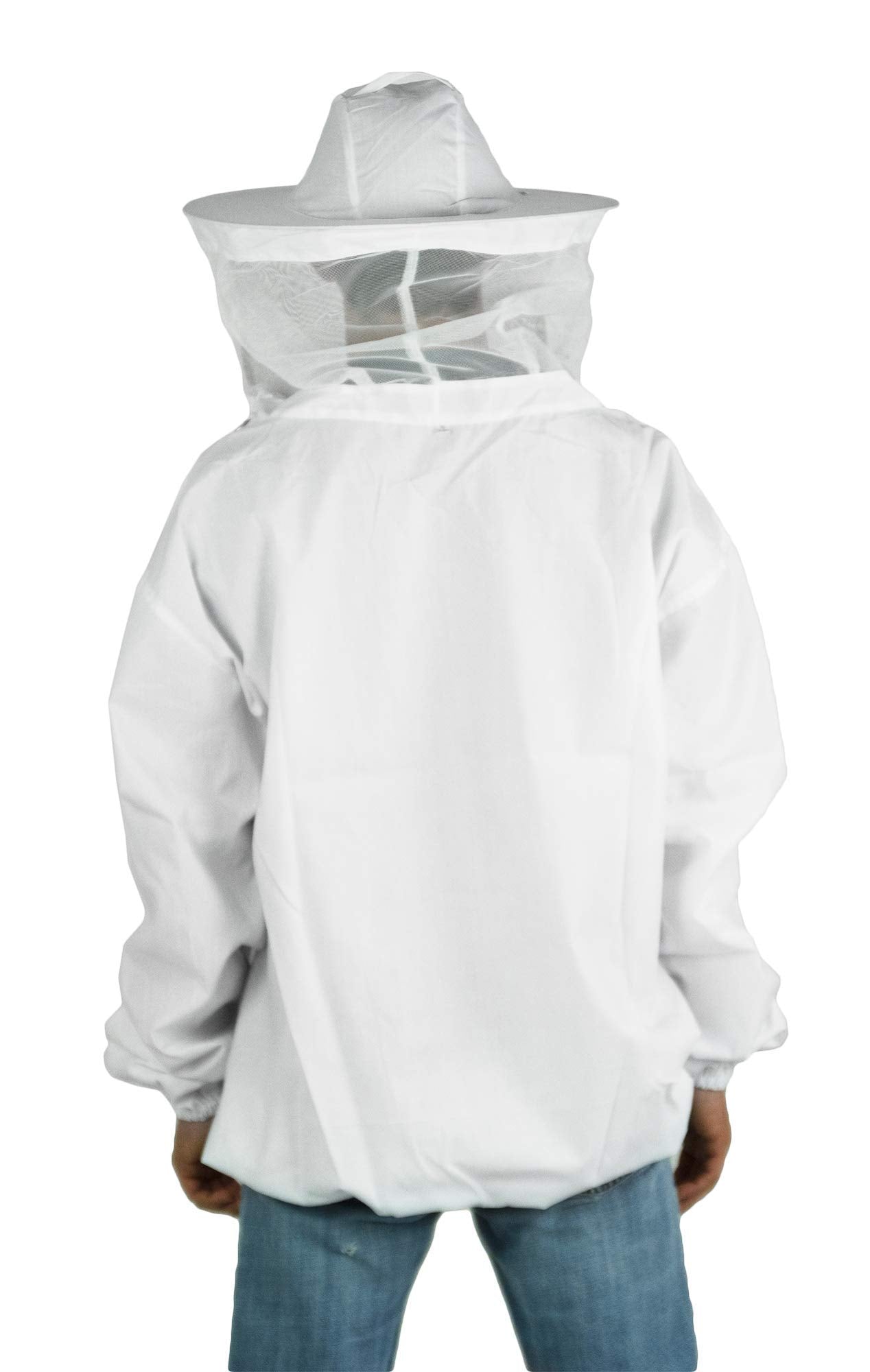 VIVO Professional White Large Beekeeping Suit, Jacket, Pull Over, Smock with Veil (BEE-V105)