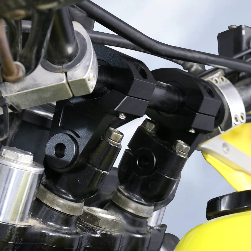Mantt Universal CNC Handlebar Riser (2 inch Riser) 7/8" (22 mm) Motorcycle ATV Risers Fit for CRF 250L/DR650/KLR650/TW200/Grom MSX125/FZ6/ TTR Z125/GSR 750/ DRZ 400/S (7/8" to 7/8'' & 1 1/8")