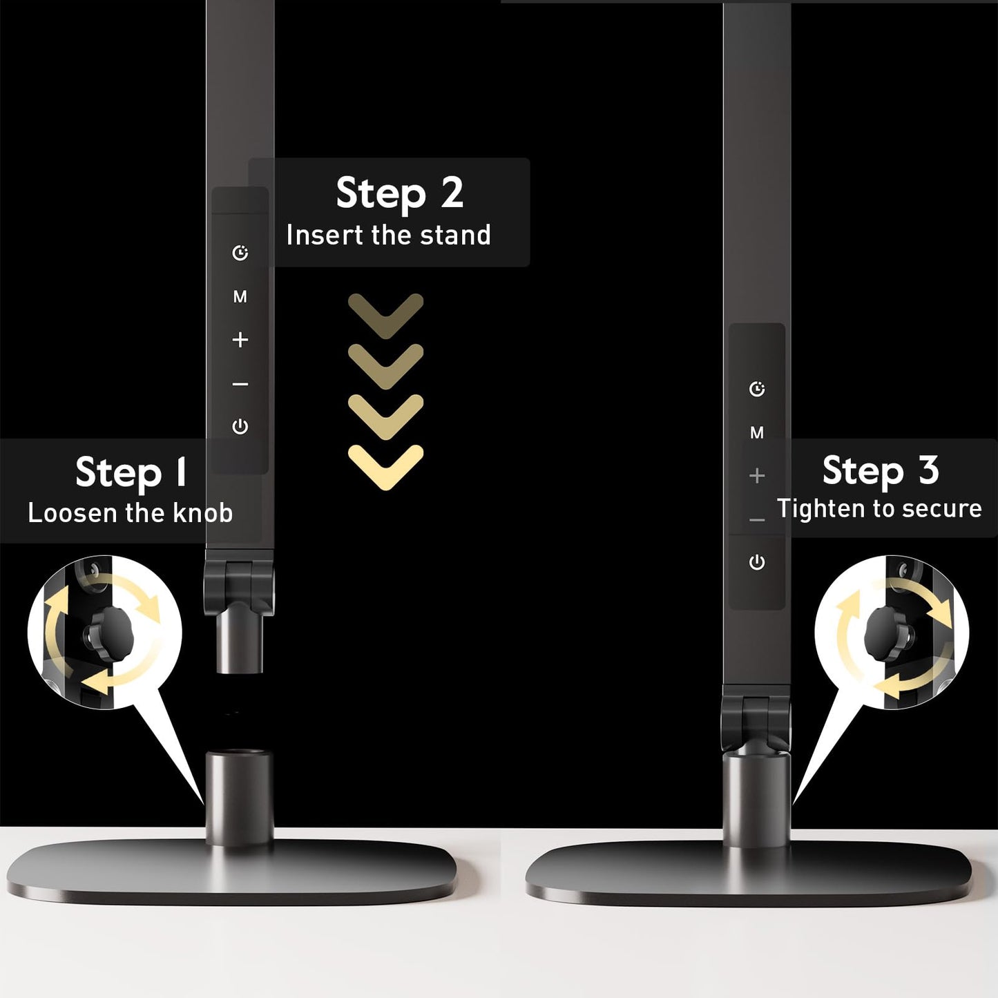 LED Desk Lamp for Home Office, Desk Light for Video Call, 3 Color Temperature 10 Brightness Computer Light, Dimmable Led Desk Light with Memory & Timer Func, Metal Swing Arm Architect Desk Lamp White