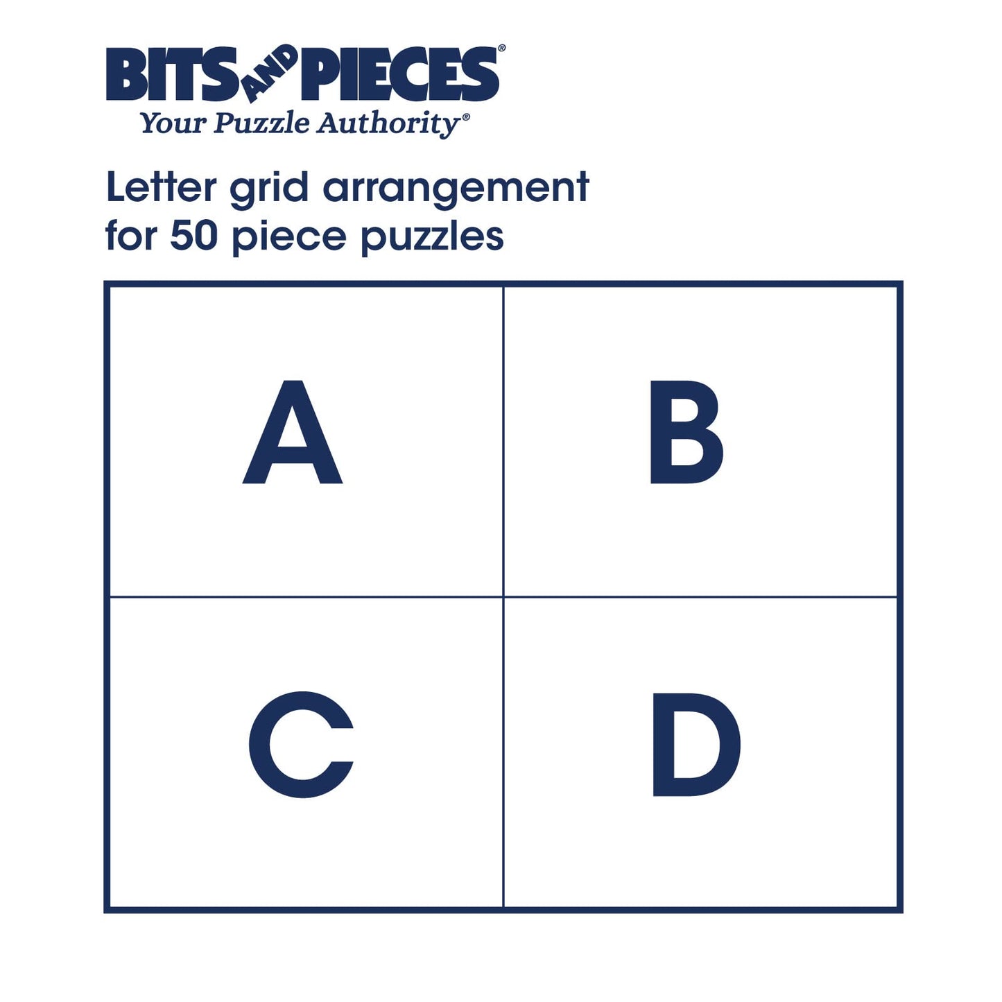 Bits and Pieces - Value Set of Three (3) - 50 Piece Jigsaw Puzzles for Seniors - Lettered Large Piece 50 pc Nature Jigsaws Bundle - 15” x 19” (38 cm x 48 cm) Each