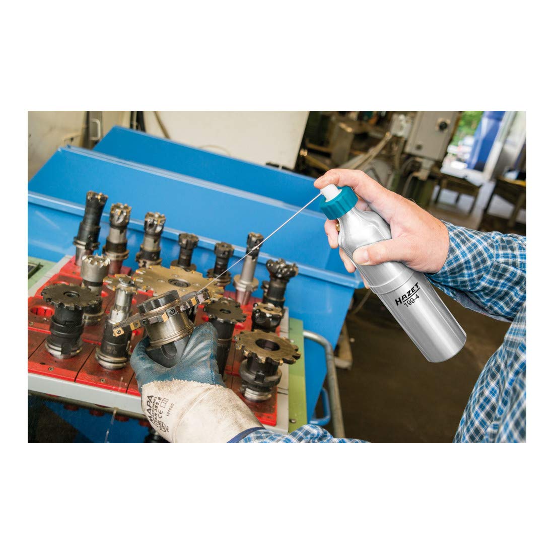 HAZET Spray Bottle 199-4 I Including Long Jet Nozzle and Short Spray Nozzle, for Spray Mist and spot Jet I Refillable for Brake Cleaner or Rust Remover