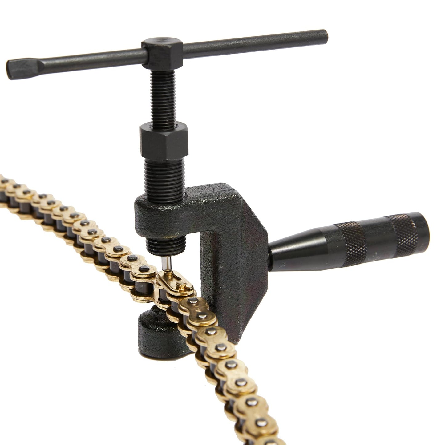 HILAKE 420H Motorcycle Chain 132 Links Non O-Ring with Connecting Master Link and Breaker Tool Heavy Duty Drive Chain for Motorcycle Bicycle Go Kart Mini Trail Bike