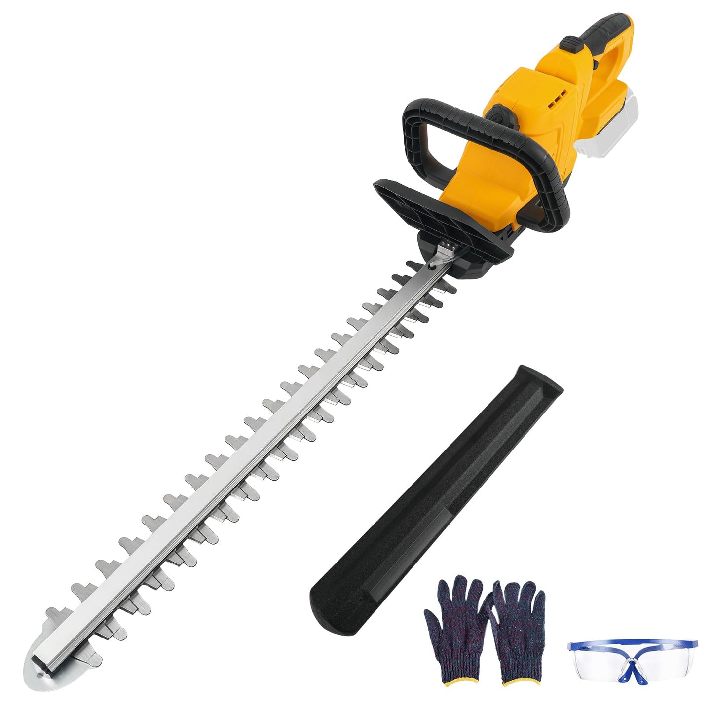 Cordless Hedge Trimmer Compatible with DeWalt 20V, 22" Dual-Action Blade, 1800RPM Brushless Motor, 3/5" Cutting Capacity, Bare Tool Only (No Battery/Charger)
