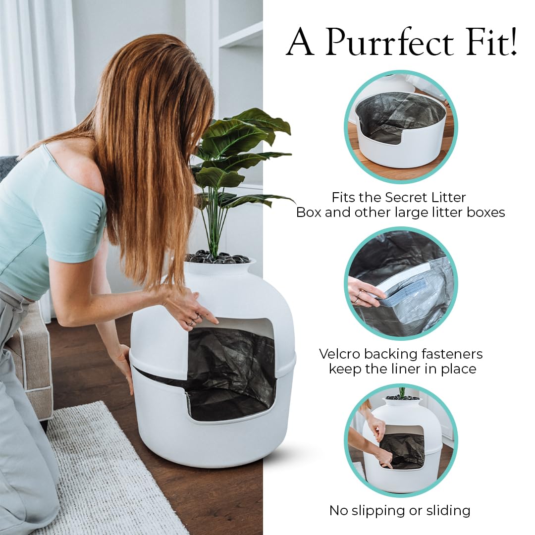 Reusable Liners (3-Pack), Compatible with the Secret Litter Box, Waterproof, Scratch Resistant and Leak Proof