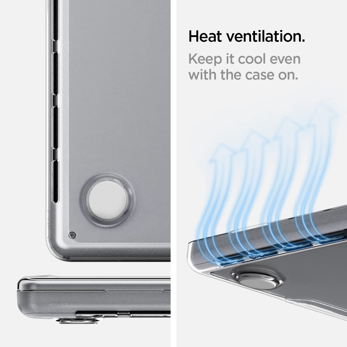 Spigen for MacBook Pro 16 inch case M5 Pro/Max (2026) M4/M3/M2/M1 Pro/Max (2024-2021) A3403 A3186 A2780 A2485, Thin Fit Transparent Protective Hard Shell Case, Crystal Clear