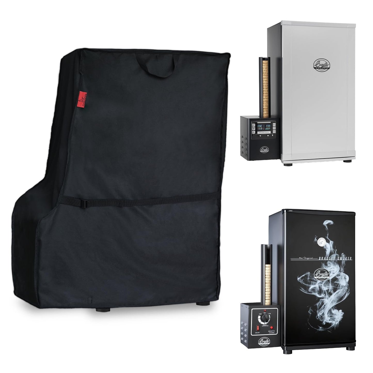 Smoker Cover Fits Bradley Smoker BS611 & BTDS76P 4-Rack Outdoor Natrual Draft Digital Vertical Smoker(Compared to Bradley 990025), Cover Geny Heavy Duty Waterproof Outdoor Cover (26"W x 20"D x 35"H)