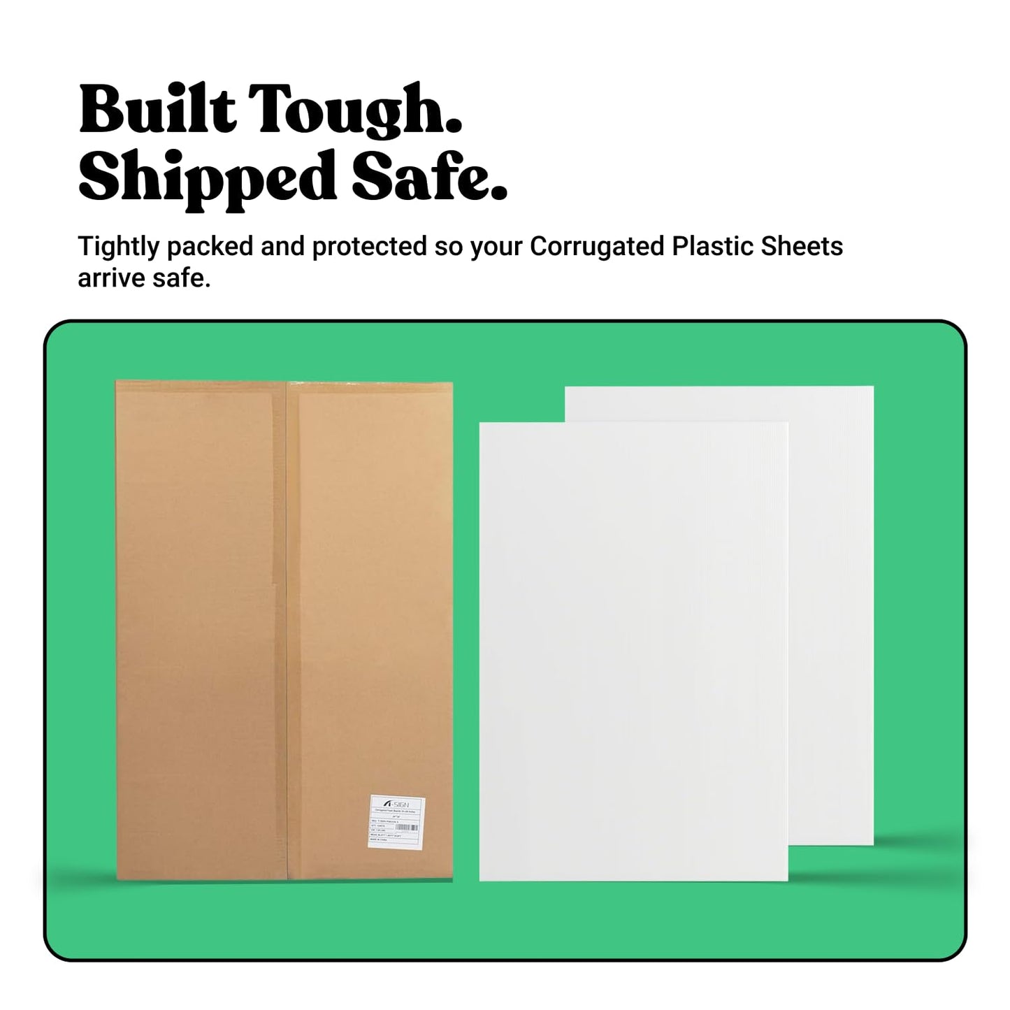 T-SIGN Corrugated Plastic Sheets Coroplast Sign Blank Board, 24 x36 Inches 3/16 Inches Thick for A-Frame Replacement Poster Sheets, 2 Pack White Blanks Sign