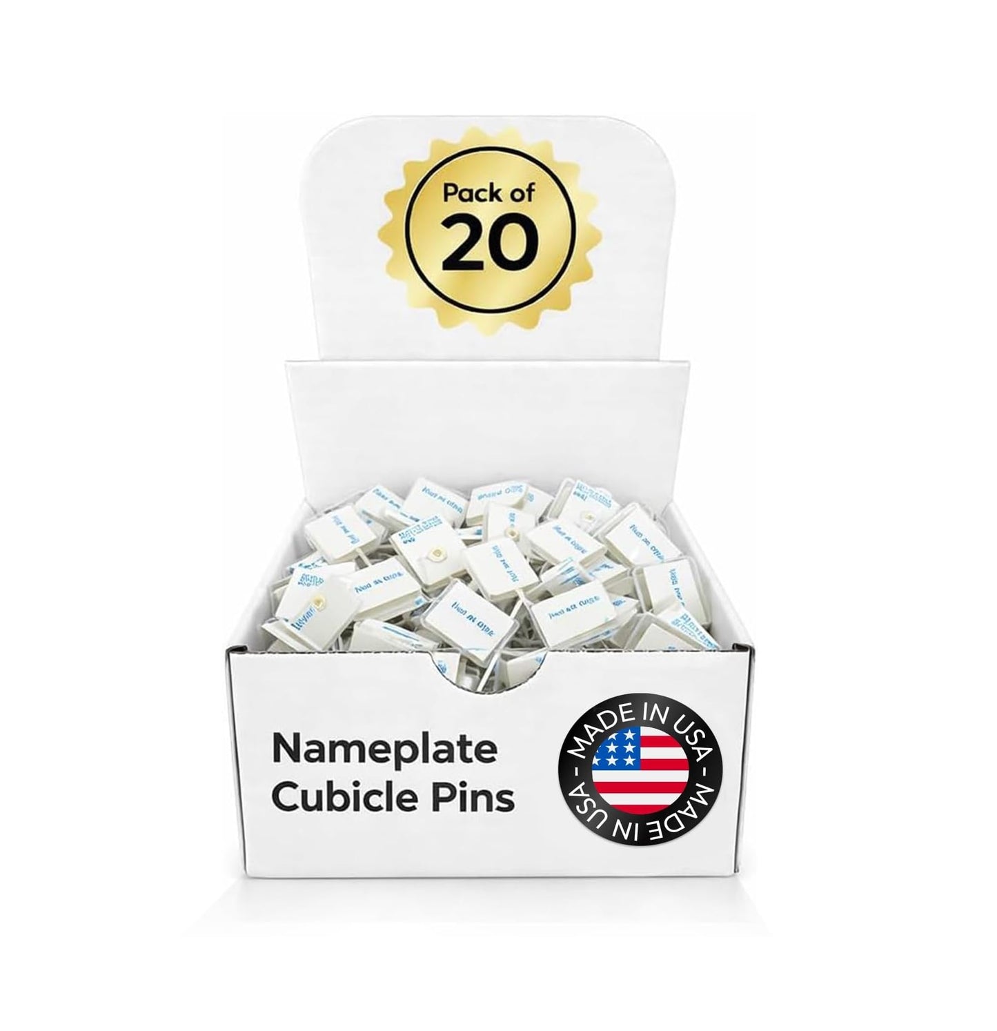 Cubicle Partition Nameplate Pins - Pack of 20