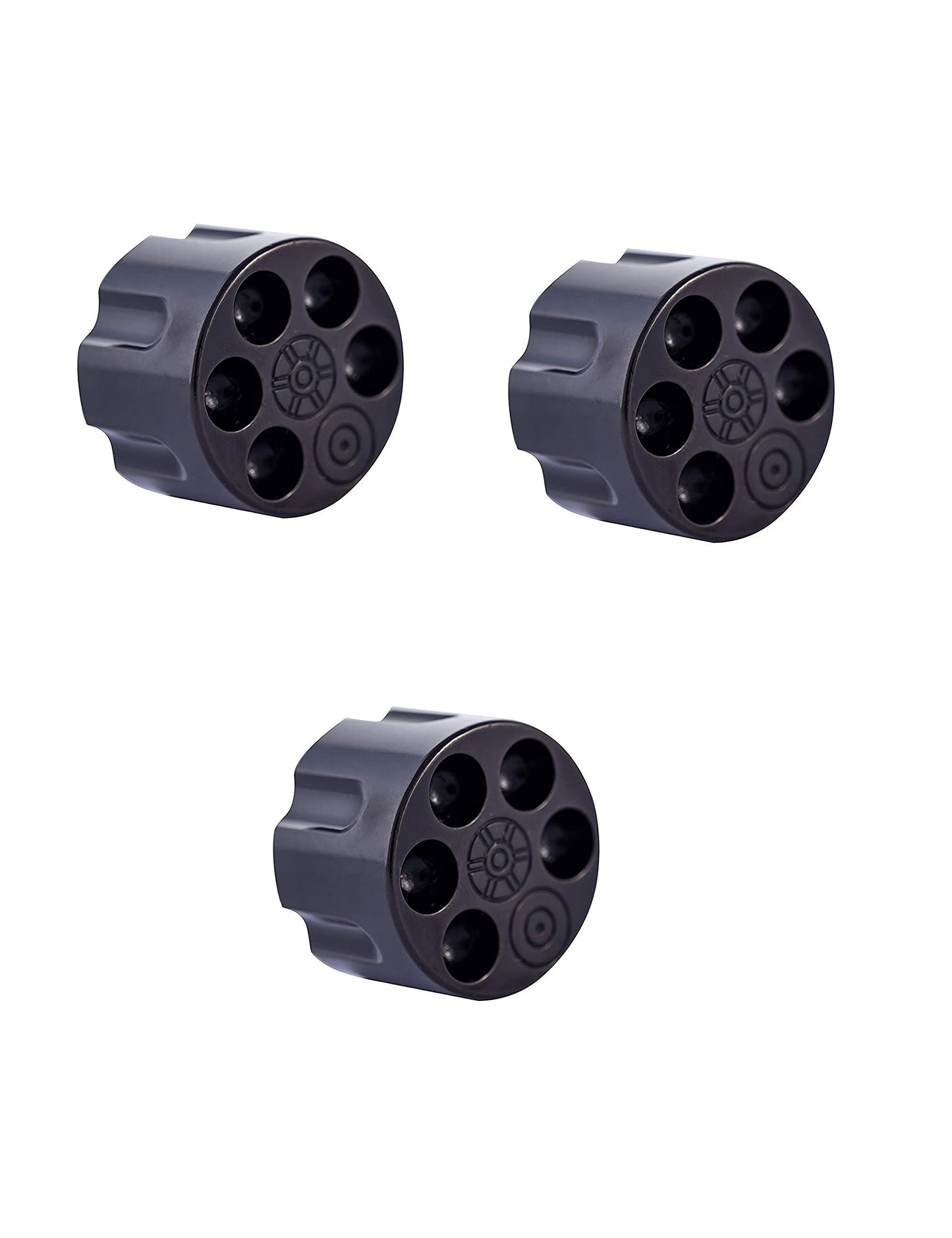 Guyker 3Pcs Guitar Potentiometer Control Knobs for 6mm(0.24”) Dia. Shaft Pots - Brass Knurled Volume and Audio Switch Knob Replacement for Electric Guitar or Precision Bass - CNC Machined (Black)