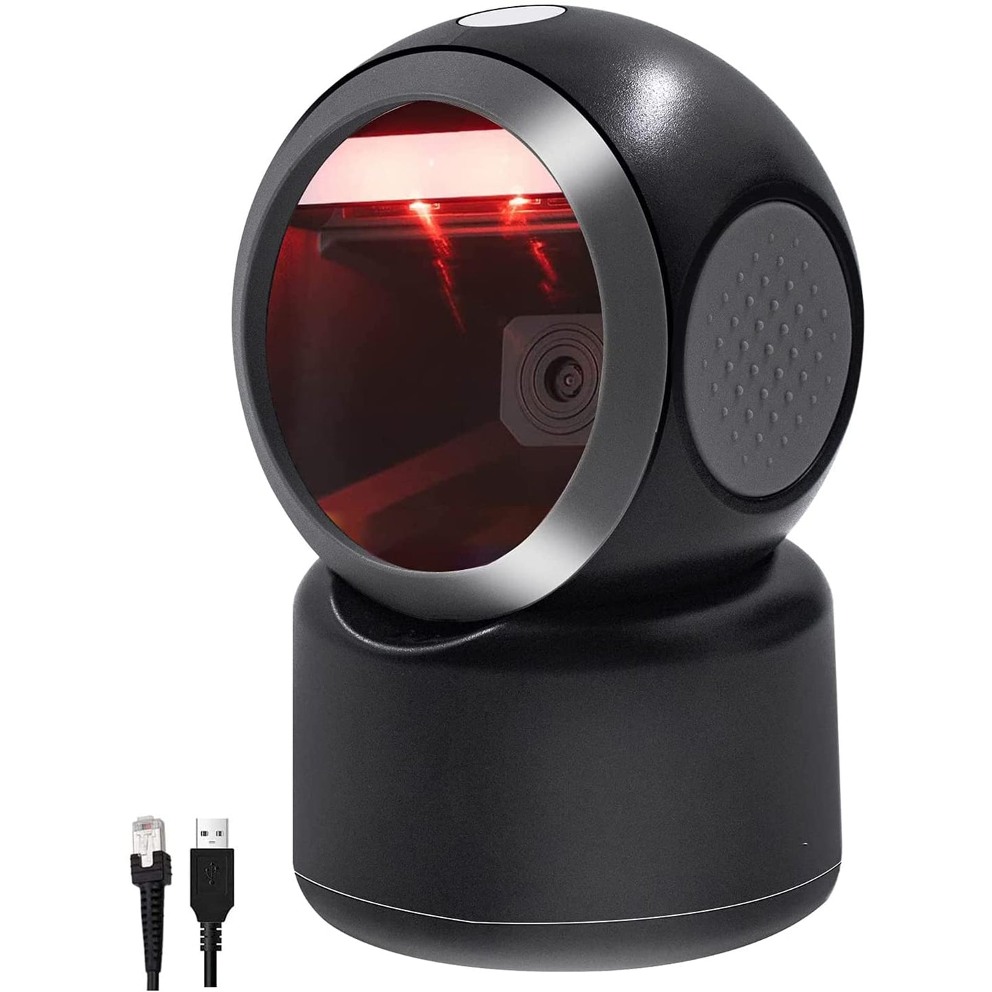 2D QR Barcode Scanner Omnidirectional Hands-Free Automatic Barcode Reader for Mobile Payment Computer Screen ScanMeters
