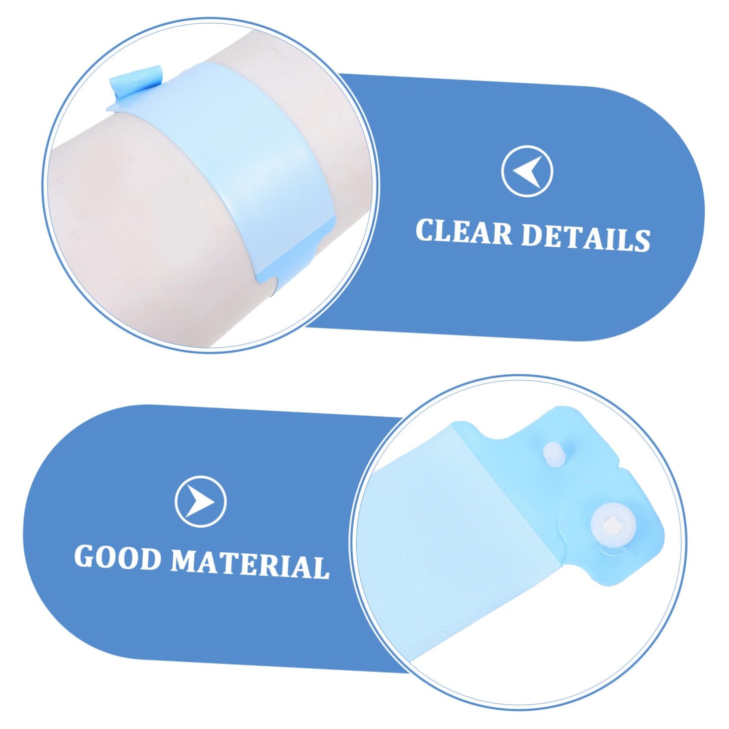HEATSHAKING Waterproof Blank Id Wristbands Disposable Patient Hospital Bands 9.84X0.98In Medical Identification Bracelets for Clinics and Healthcare