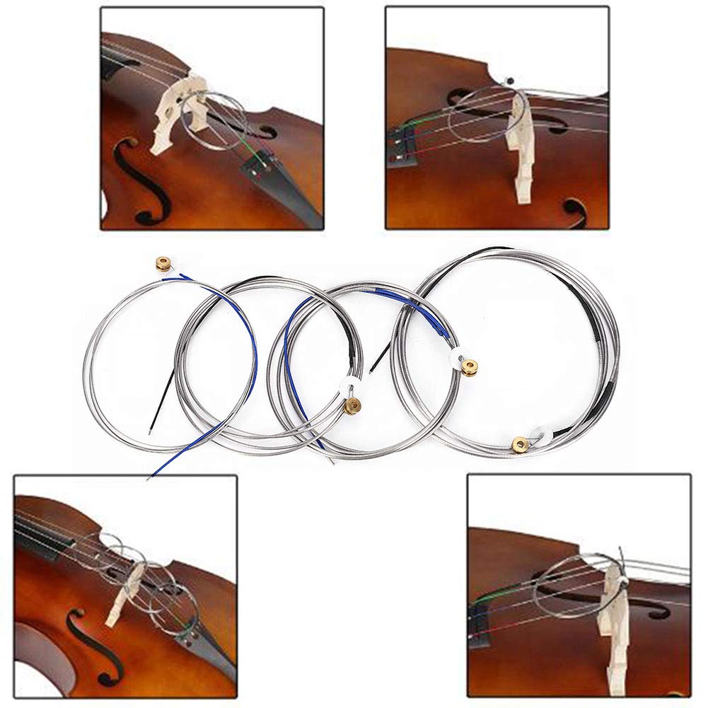 Double Bass String, Professional Double Bass Steel Wire String Music Instrument Accessory for Bass Upright Bass Strings Double Bass Strings