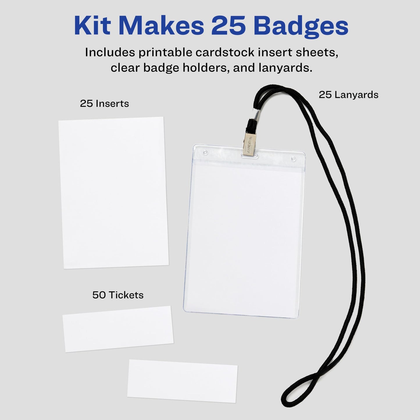 Vertical Hanging Style Name Badges, PVC Plastic, 6" x 4-1/4"