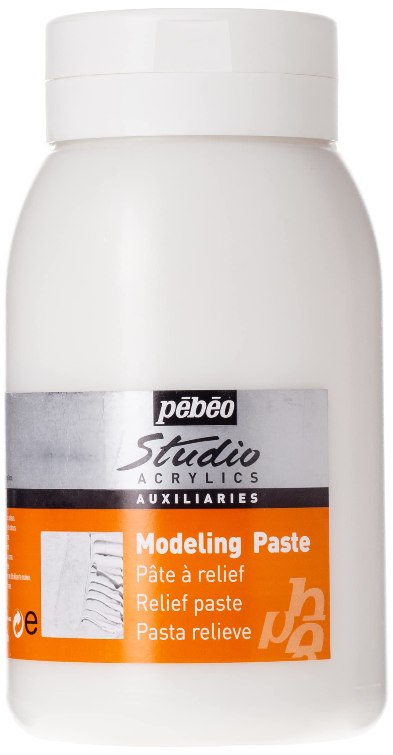 Pebeo Studio Acrylics Auxiliaries, Studio Modeling Paste 1-Liter