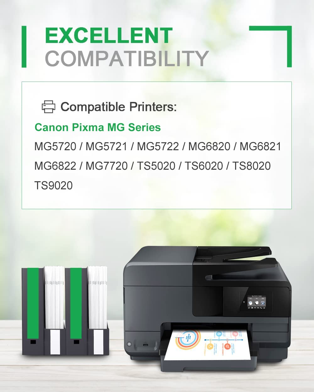 Jalada Compatible PGI-270XL CLI-271XL High Yield Ink Cartridges 48-Pack (8PGBK 8BK 8C 8M 8Y 8GY) Replacement for Canon PIXMA MG5720 MG7720 TS6020 TS6022 TS9020