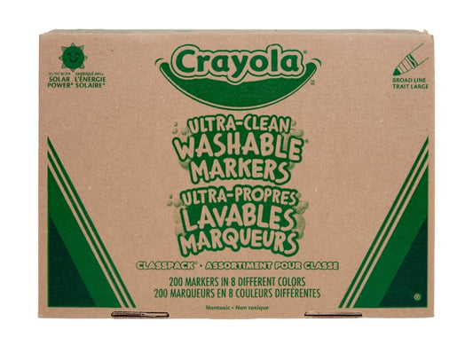Crayola Classpack Markers -Conical Marker Point Type -Assorted Ink -200/Box Arts & Crafts