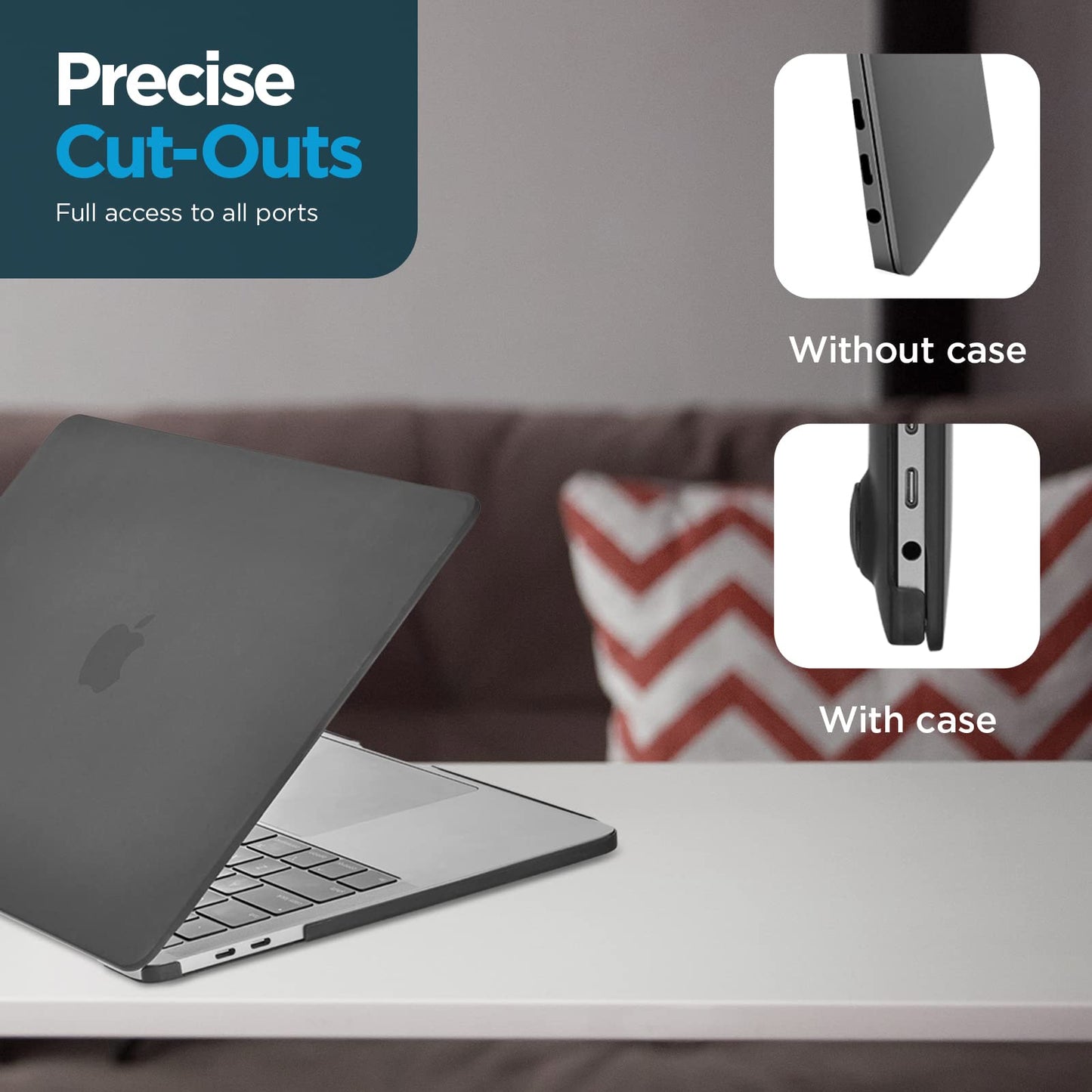 Case-Mate MacBook Pro 16 Inch Case - Snap On Hard Shell MacBook Pro Case with Clear Silicone Keyboard Cover - Laptop Case with 360° Protection - Accessories for Apple MacBook Pro 2019 A2141 - Smoke