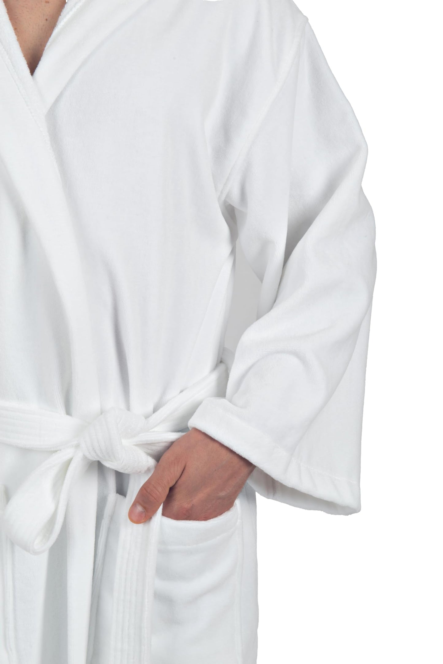 Alpine Swiss Dane Mens Hooded Bathrobe Pure Cotton Terry Cloth Long Robe for Men Super Absorbent Quick Drying Luxury Spa Robe WHT XL/2XL