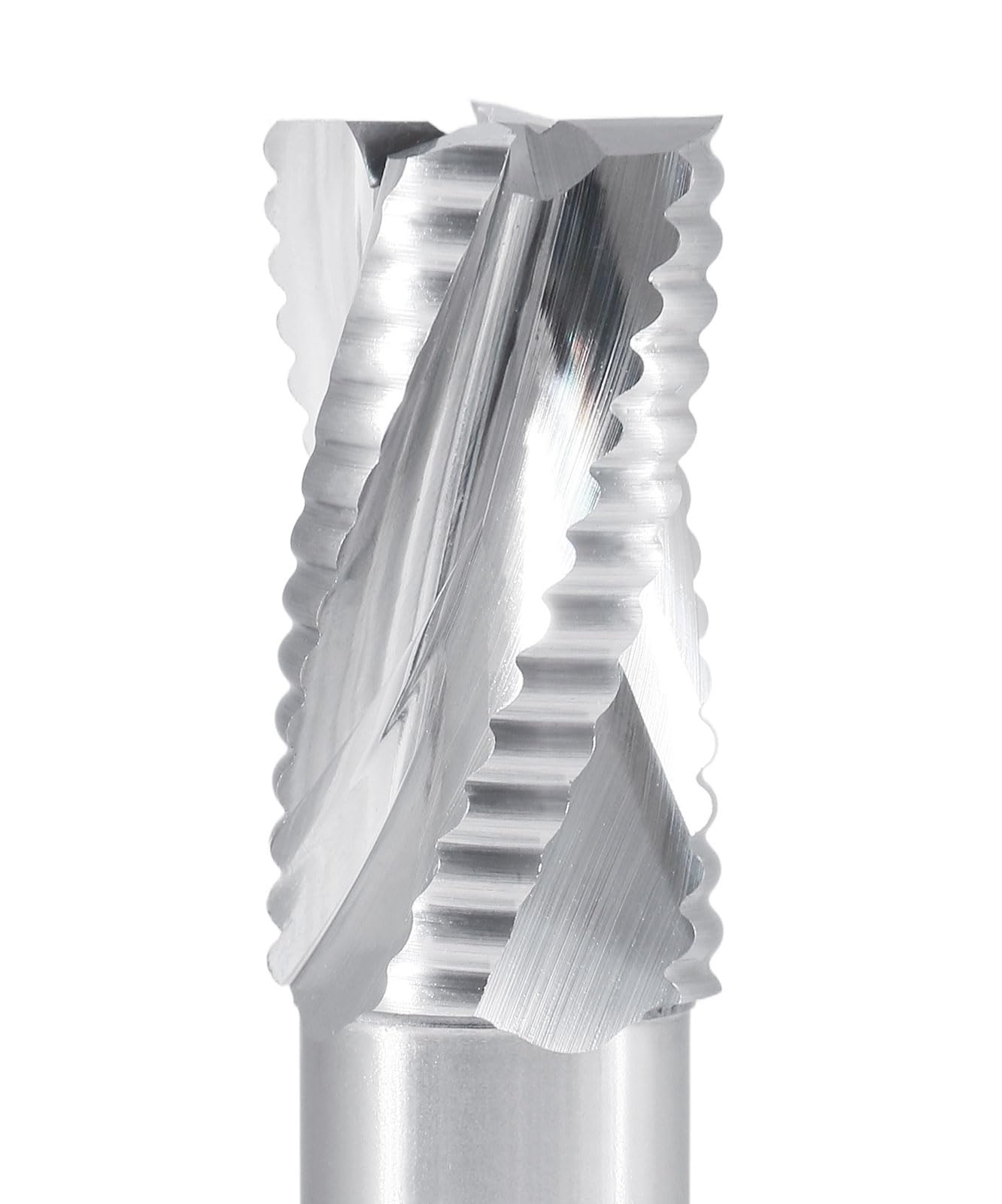 Accusize Industrial Tools 7/8 Inch 4 Flute, 7/8 x 3/4 x 1-5/8 x 4-1/8 Inch M42-8% Cobalt Roughing End Mill, Center Cutting, 1002-0078