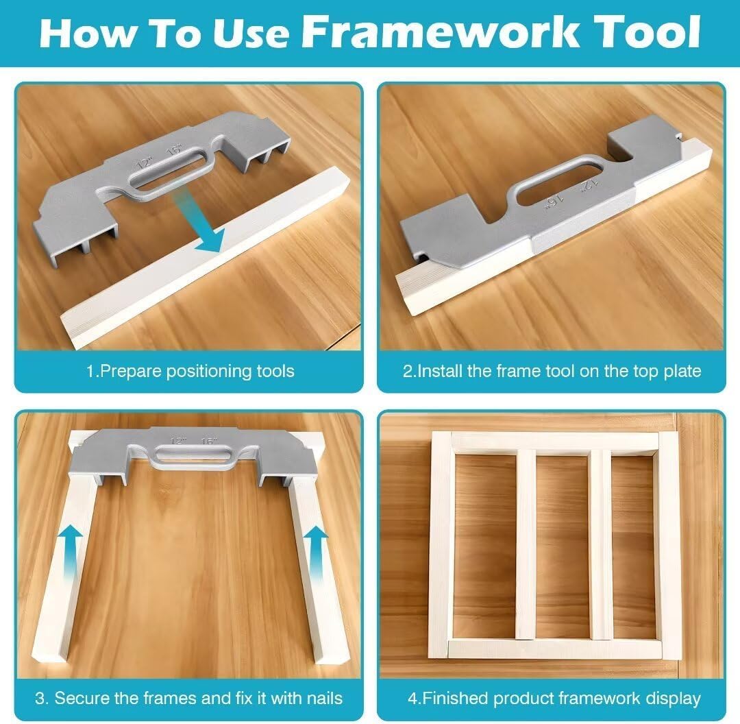 3 in 1 Framing Tools, 12"/14"/16" On-Center Stud Layout Tool, 100% Cast Aluminum, Premium Wall Stud,Precision Measurement Jig Tool for Framing Wall