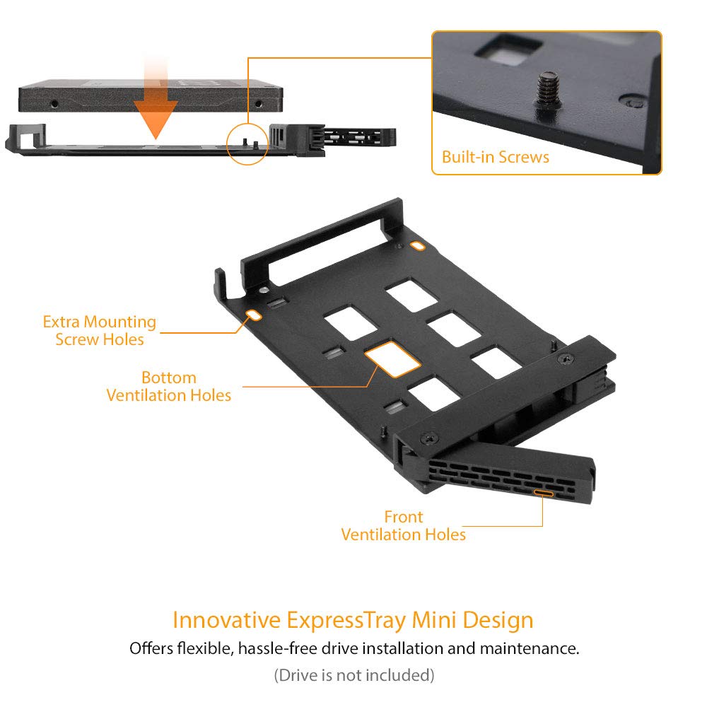 ICY DOCK 2 x 2.5 SAS/SATA HDD/SSD Mobile Rack +3.5" Slot for External 5.25" Bay | ExpressCage MB322SP-B