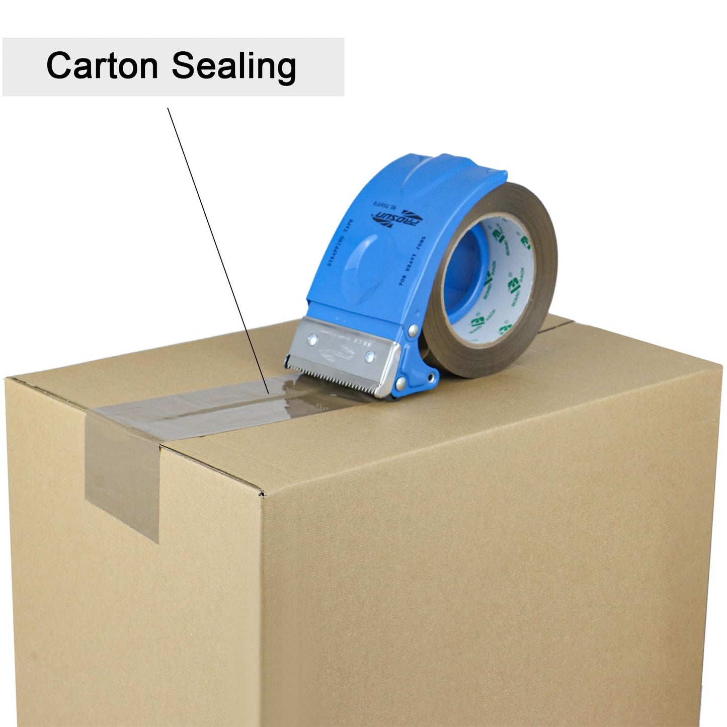 BOMEI PACK 3 inch Brown Packing Tape, 6 Refills Rolls Wide Packaging Tape for Moving, Shipping and Storage, 2.4 Mil x 110 Yards