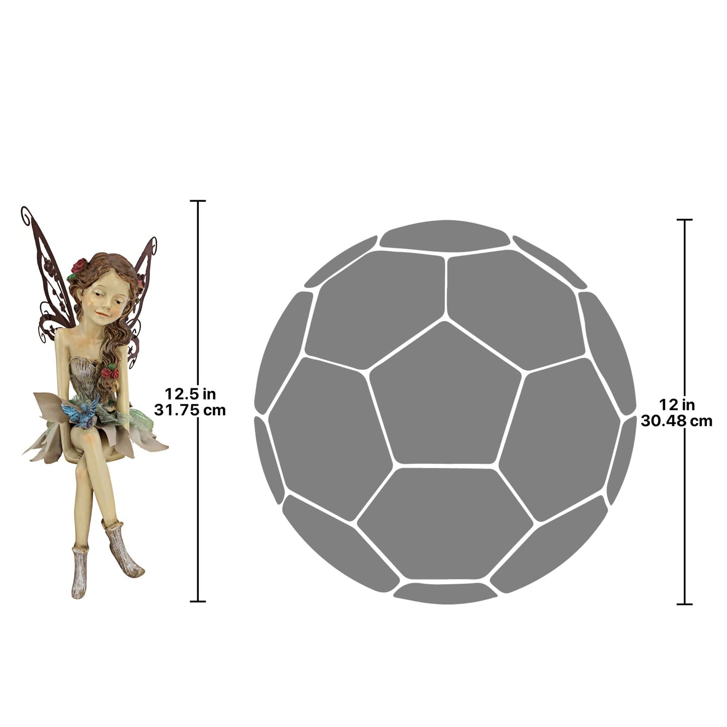 Design Toscano Fannie, The Fairy Sitting Statue
