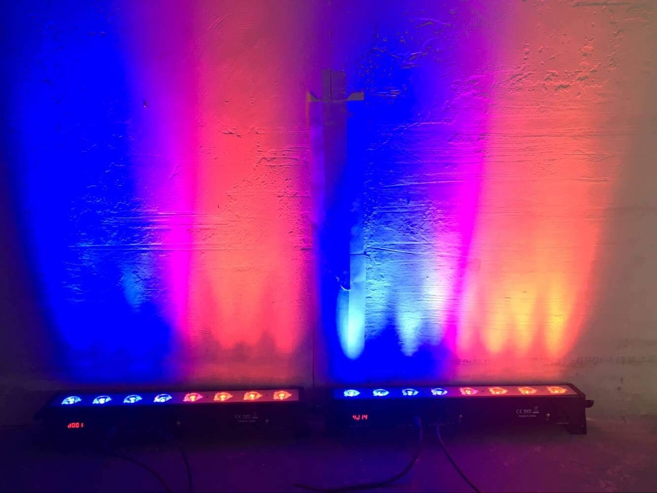 LED Par bar Wall wash Stage Light,SENLAN 8pcsX3W RGB 3-in-1 LED and Full Aluminum House of 7 Modes DMX512 for Disco/Party/Theater