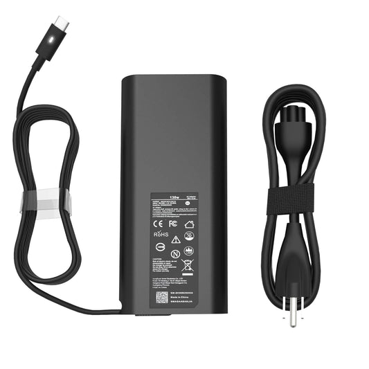 130W USB C Laptop Charger Compatible with Dell XPS 17 9710 9700,XPS 15 2in1 9575 9500 9520 9510, Precision 5530 5470 5750 5550 3560, Latitude 9510 9410 Type C Charger Power Cord