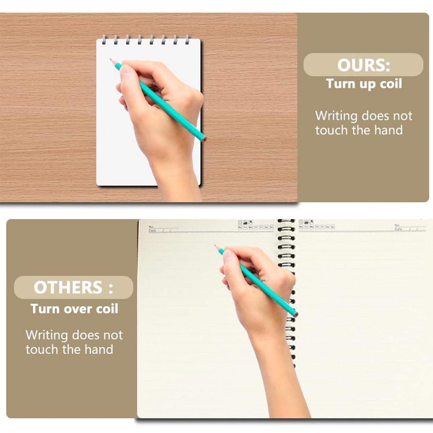 Voittozege 75 Sheets/50Pack Top Spiral Memo Pads, 3"x5" Small Spiral Notebook Lined, A7 Spirals Pocket Potebooks for Memo Pad at School, Home, Office, 5 Colors