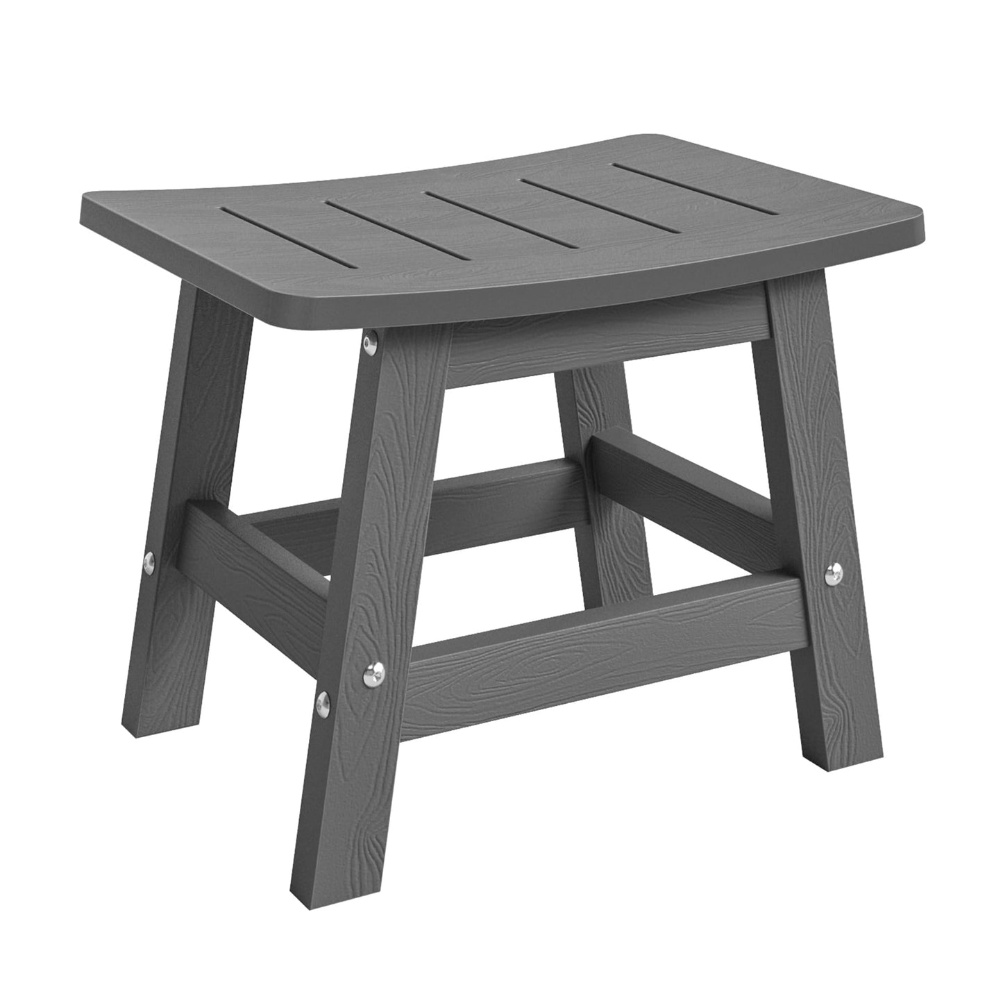 LUE BONA Outdoor Adirondack Ottomans, Footrest Footstool, Outdoor Foot Rest for Patio, HDPS All Weather Waterproof Footrest Footstool for Adirondack Chair, （Dark Gray，1）