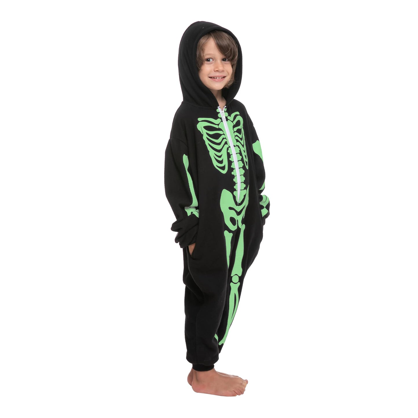 Spooktacular Creations Halloween Family Skeleton Costume, Family Skeleton Jumpsuit Pajama for Halloween Costume Cosplay-M