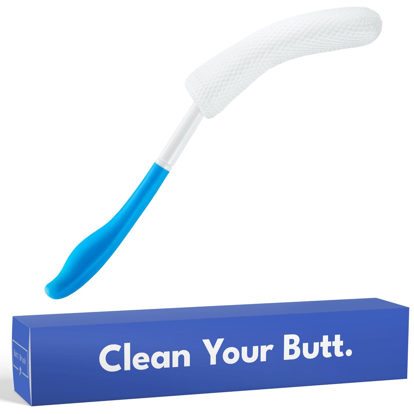 The Butt Brush - Dedicated Shower Brush - Best Bidet Alternative - Long Ergonomic Handle - August 2025 Edition - Prevents Germ Spread - Gift Box Included