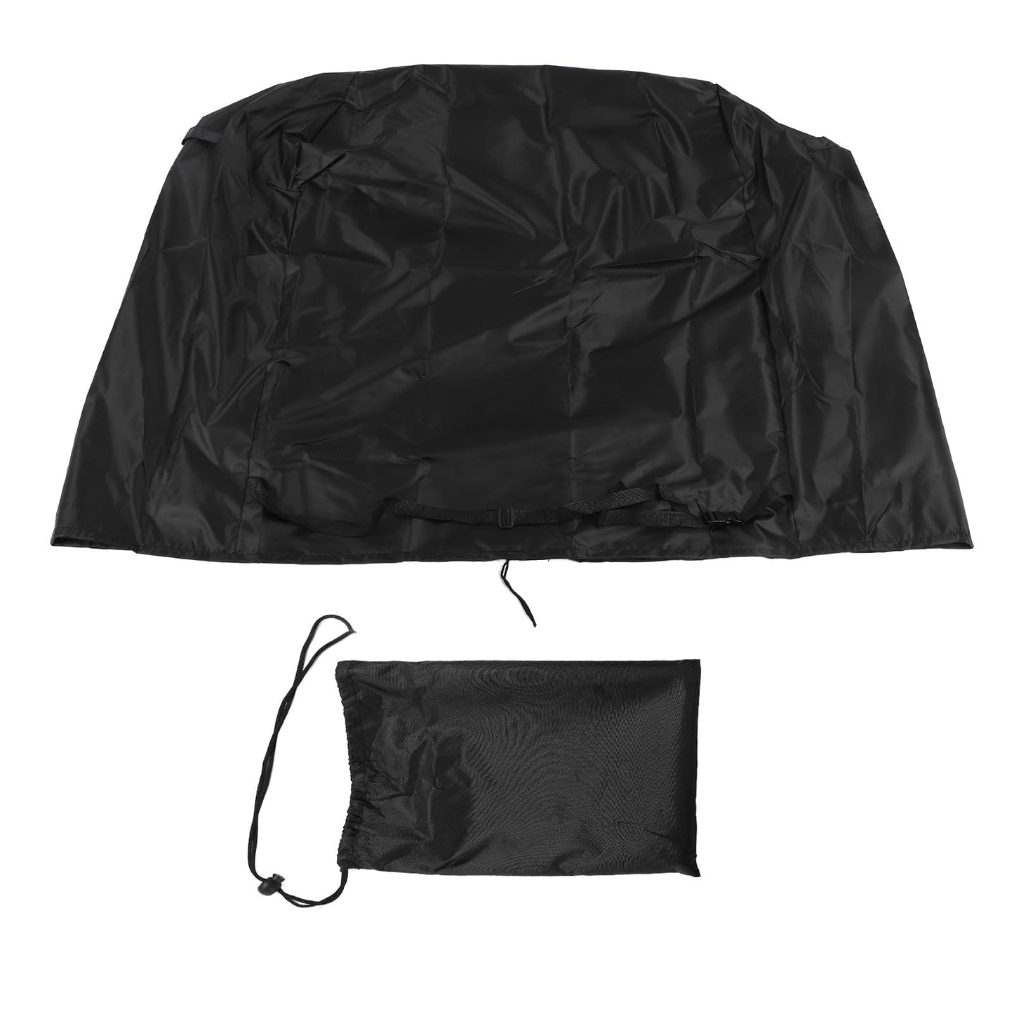 Pwshymi 1PCS Outdoor Fireplace Cover 37" L*26" W*56" H,with Storage Bag, Water Resist 420D Oxford Cloth Protection for Patio Wood Burning Fireplace, Heavy-duty Rectangular Fire Table Cover, Black