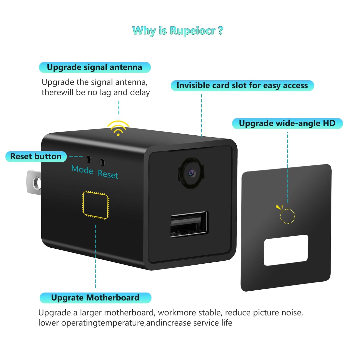 1080P WiFi Security Camera Indoor - Motion Detection, Night Vision, 2-Way Audio, App Alert Home Surveillance Camera