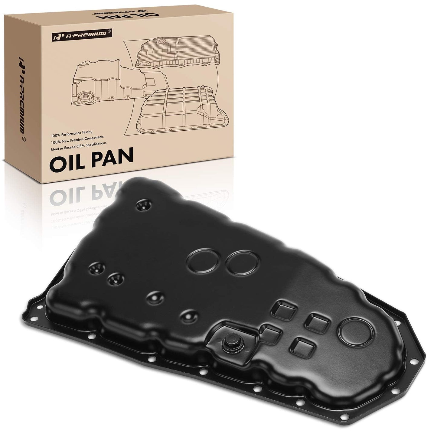 A-Premium Transmission Oil Pan with Drain Plug Compatible with Mitsubishi Outlander 2016-2020, Outlander Sport 2015-2024, Lancer 2016-2017, 2.0L 2.4L, Replaces 2705A048, 2705A062