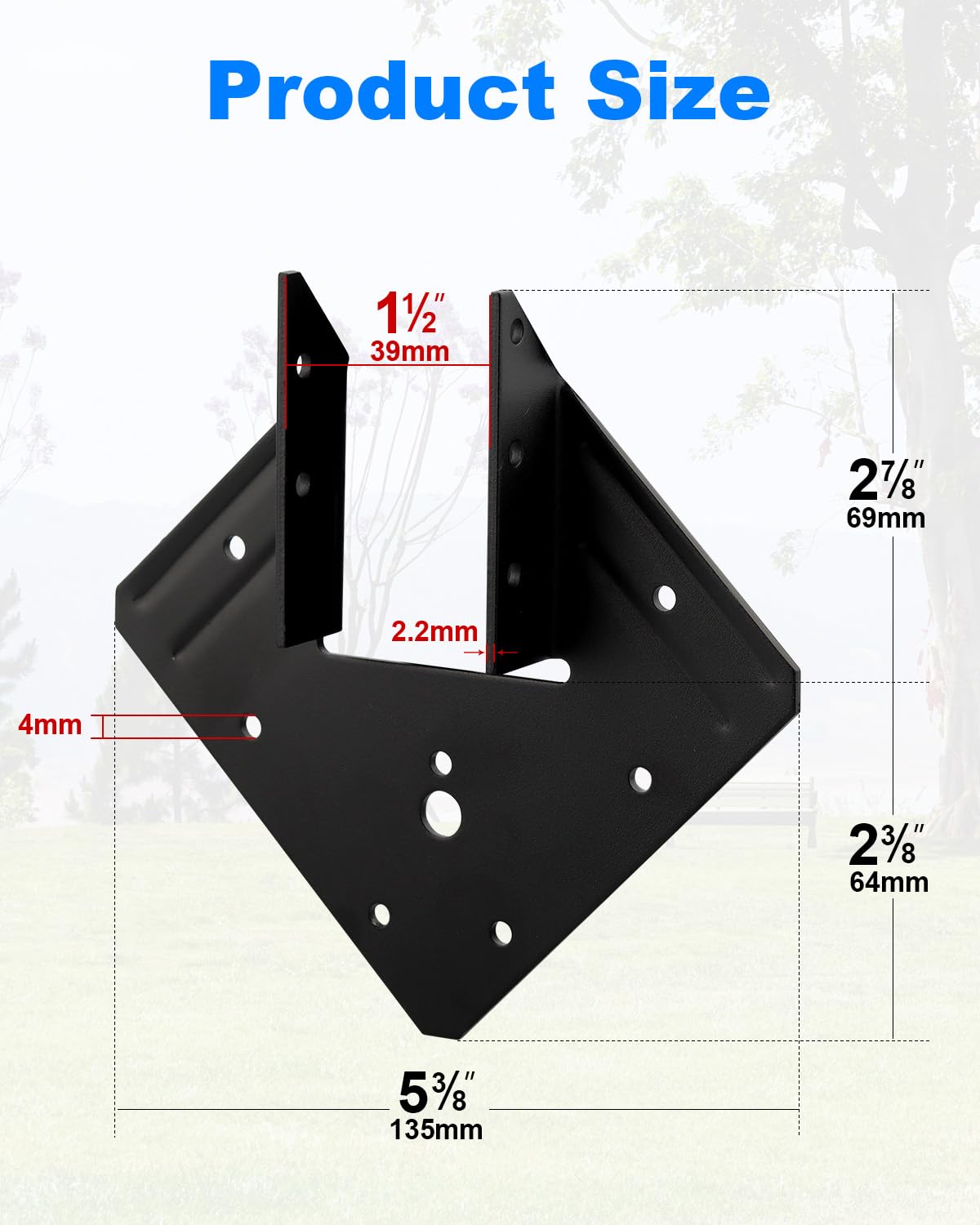AOKLIT Hurricane Ties for Rafter, 24Pcs Hurricane Clips, Thickness 2.2mm(13 Gauge) Joist Hangers, Roof Brackets Fit 2X Truss to Rafter Connector for Roofing Trusses Wood Timber Connector