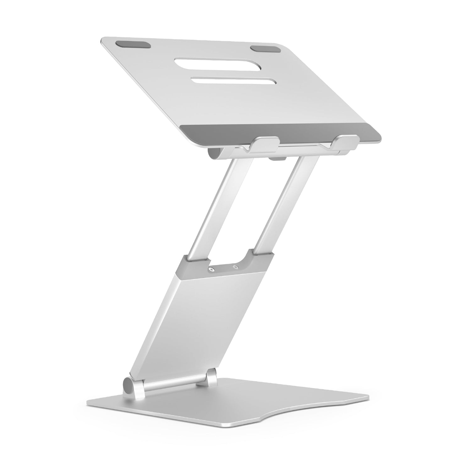 SHOPPINGALL Hight Adjustable and Foldable Laptop Stand, Ergonomic and Portable Aluminum Laptop and Tablets Riser for Desk, Fits All Laptops and Notebooks and Tablets up to 17 Inch - SA-LS4