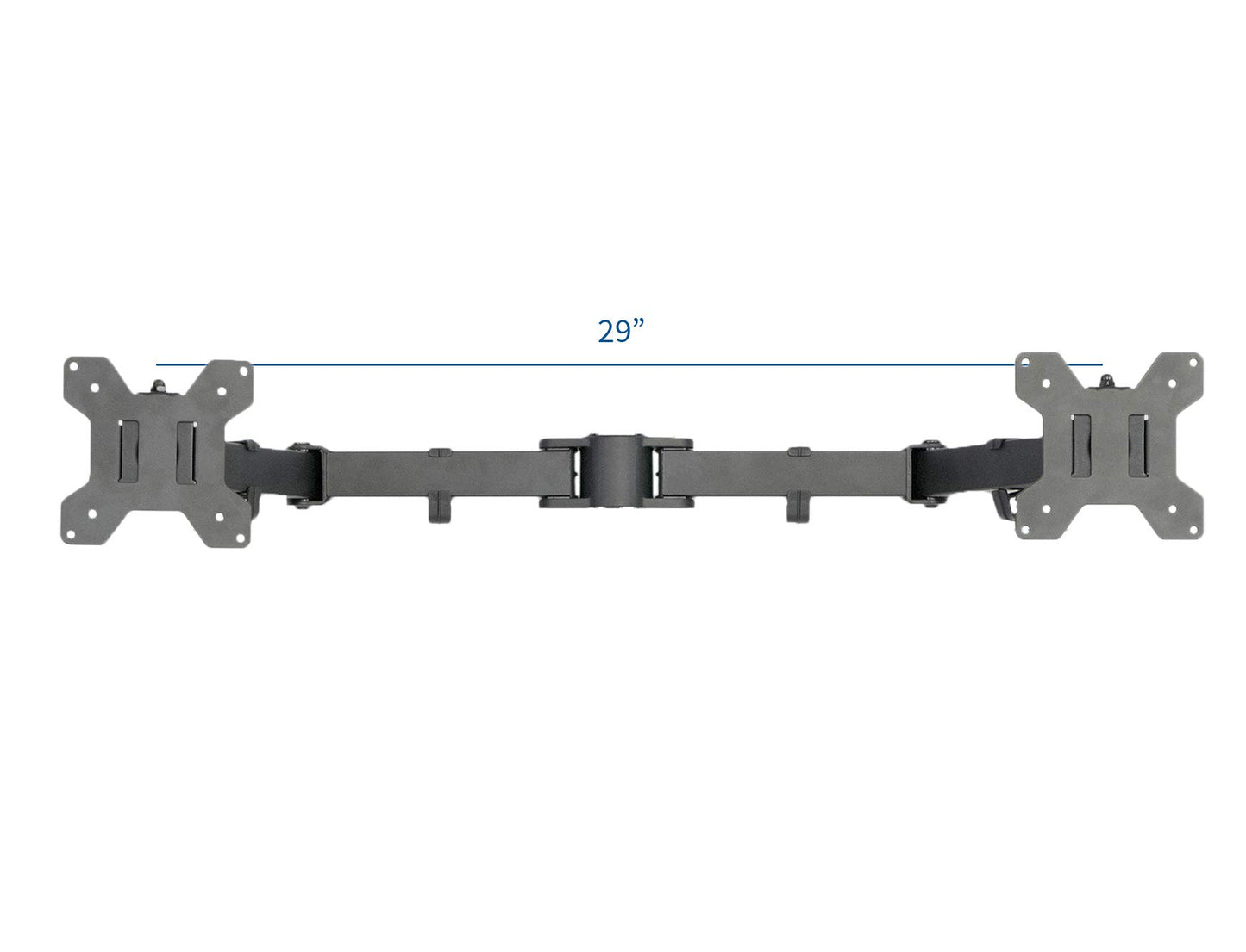 VIVO Black Fully Adjustable Dual Monitor Arm for Desk Mount Stand, Double Monitor Arm for 2 Screens up to 27 inches (PT-SD-AM02A)