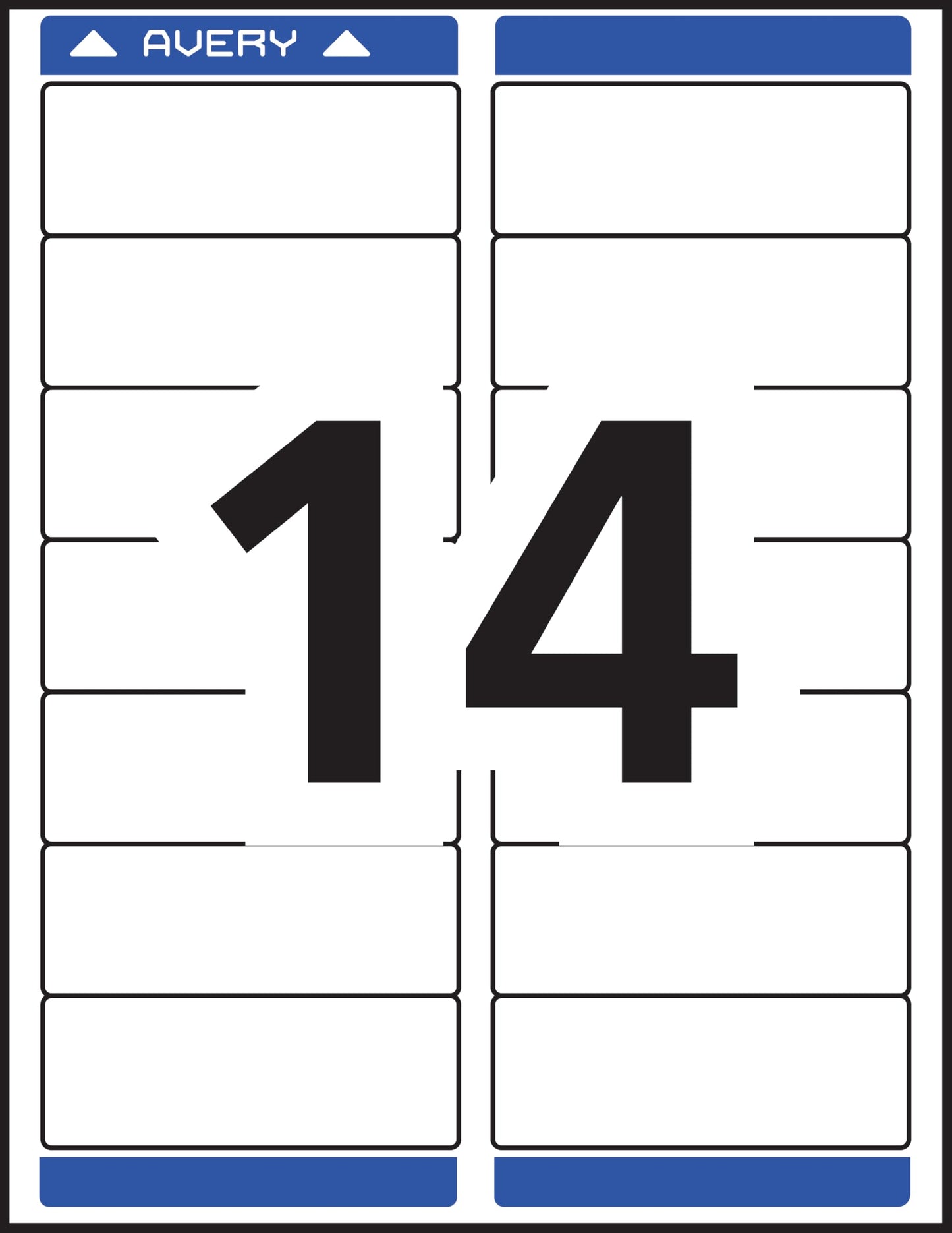 Avery Address Mailing Labels with Easy Peel for Laser/Inkjet Printers, 1-1/3" x 4", White, Rectangle, 1400 Labels, Permanent (5162) Made in Canada