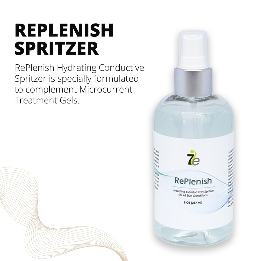 7E Wellness MyoLift RePlenish Spritzer – Hydrating Mist for Microcurrent Therapy – Reactivates Conductive Gel, Enhances Conductivity, Soothes & Moisturizes Skin (8oz / 236ml)