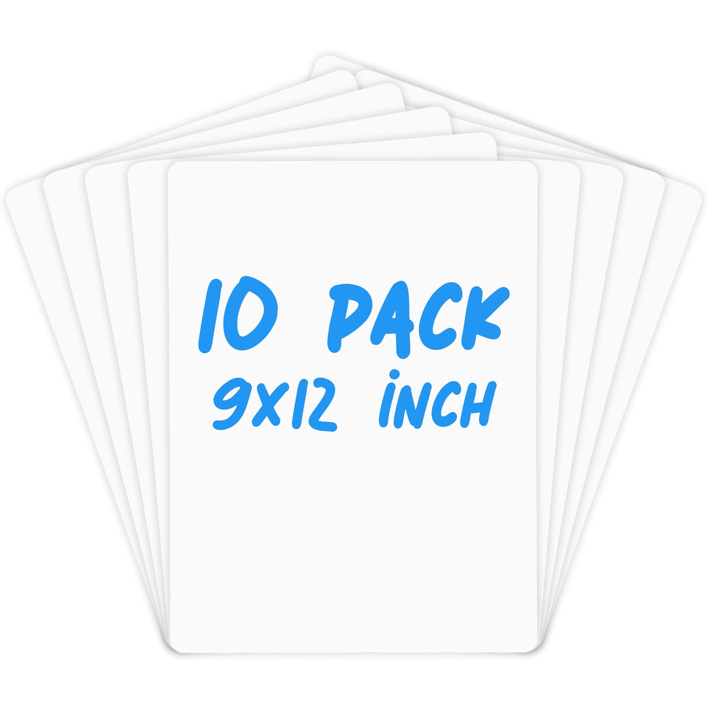 10 Pack 9x12 Small White Board for Students - Small Dry Erase Boards - Double Sided Mini Whiteboard - Smal Whiteboards Lapboards - Personal Dry Erase Board Kids - Mini White Boards for Classroom