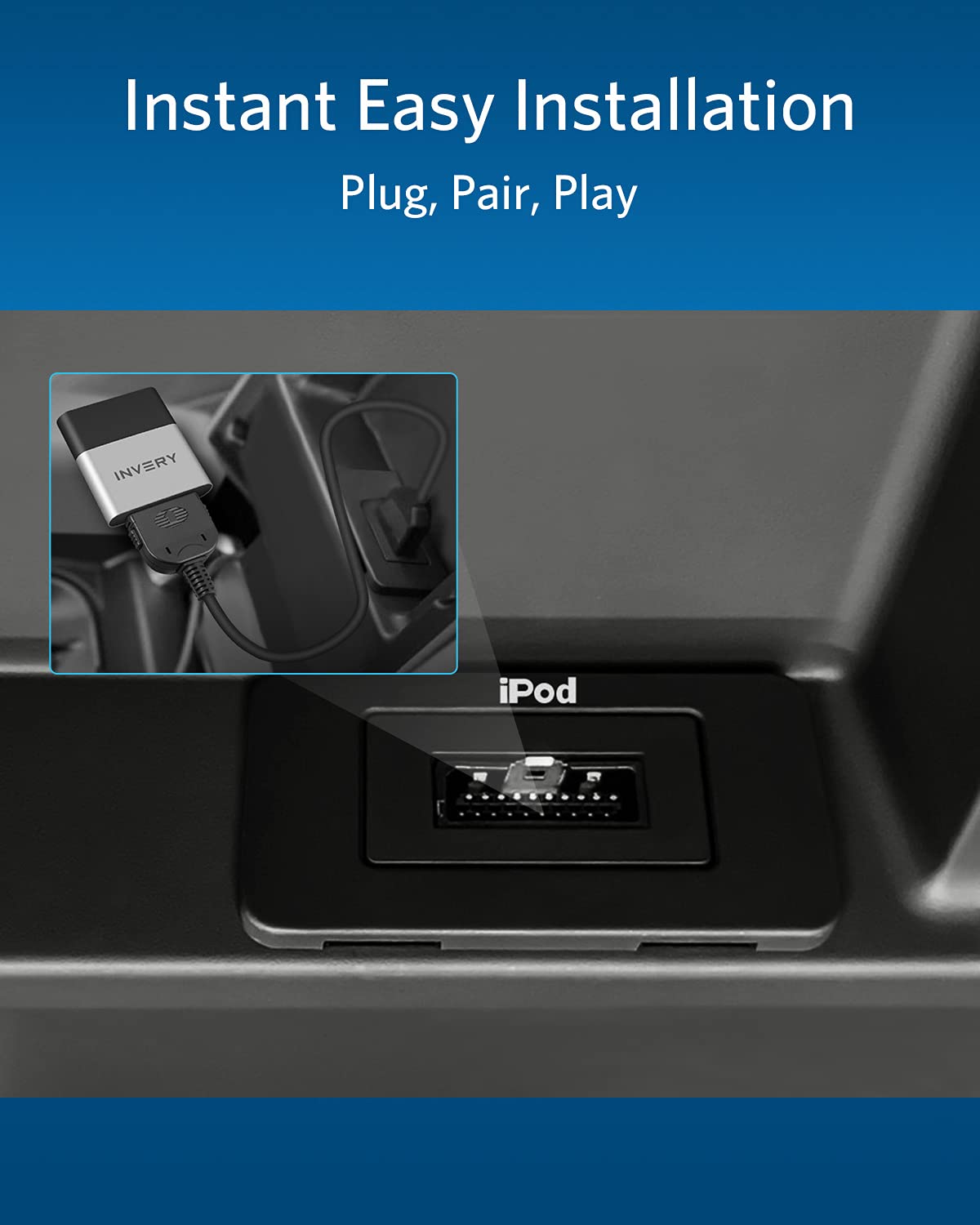 Airdual Bluetooth 5.0 aptX-HD Adapter for Land Rover, Range Rover, Jaguar iPod iPhone Music Interface