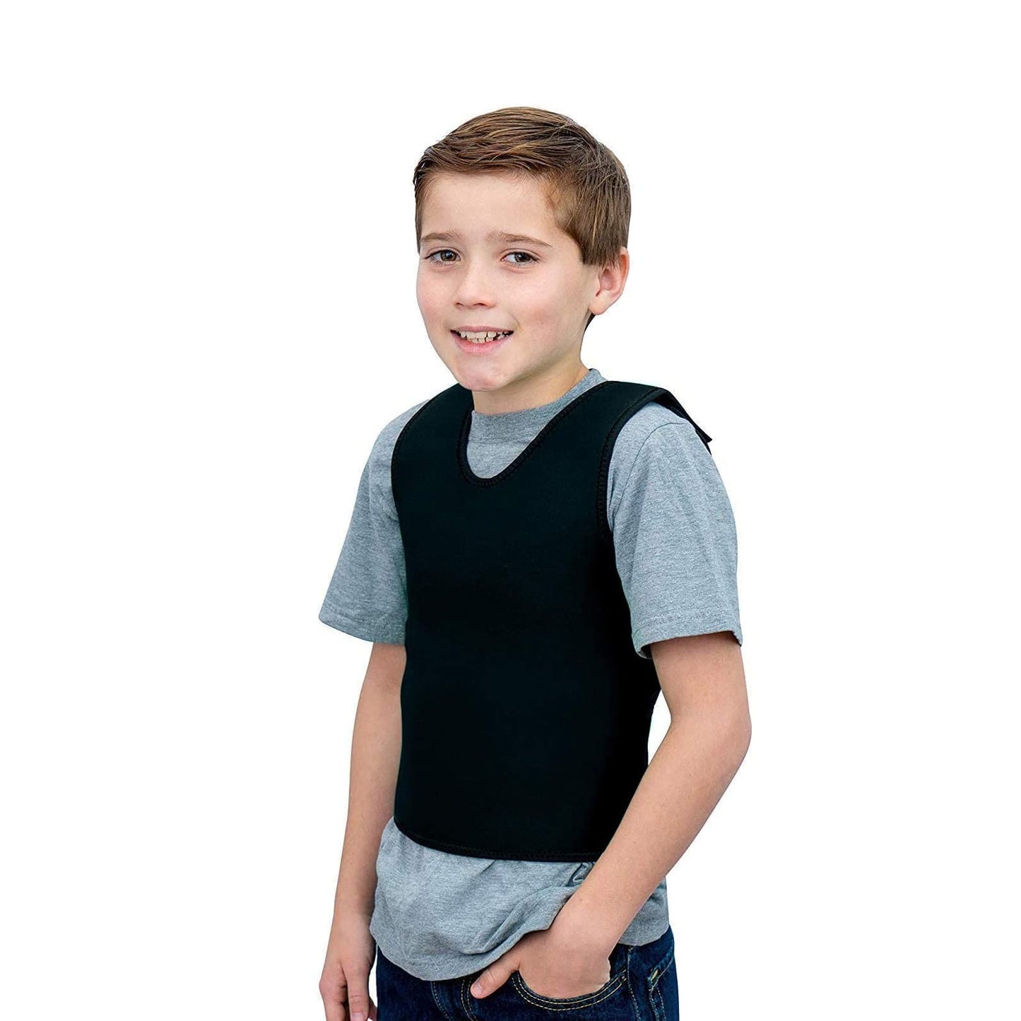 Sensory Compression Vest Sensory Processing Disorder Vest Deep Pressure Comfort for Autism Hyperactivity Mood Processing Disorders (Small 14” x 24”)