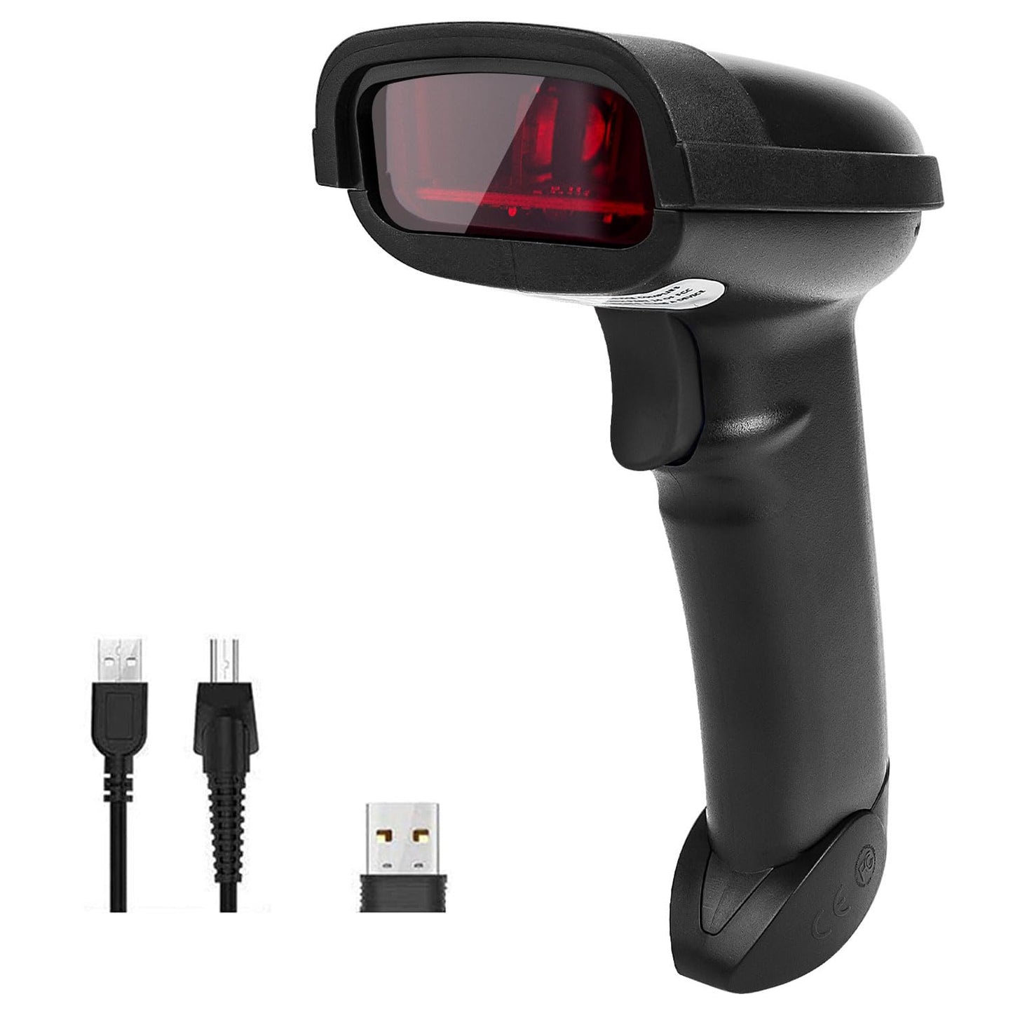 NETUM Wireless Barcode Scanner, 2 in 1 2.4G Wireless & USB Wired 1D Laser Barcode Reader Handheld Bar Code Reader Cordless Rechargeable Bar Code Scanner for Computer MAC Laptop (1D-NT-1698W)